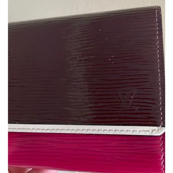 RARE Louis Vuitton EPI Electric TriColor Porte Feuille Flore Leather Wallet EUC - Picture 2 of 16